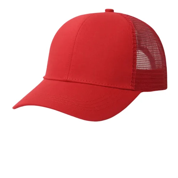 Ponytail Sun Cap with Breathable Mesh Panels