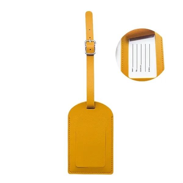 Customizable PU Luggage Tag with Clear PVC Window