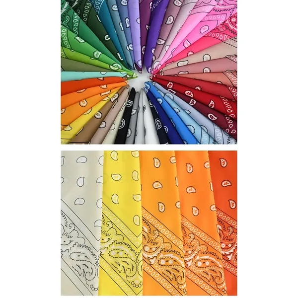 Fade-Resistant Paisley Bandana with Reinforced Edges