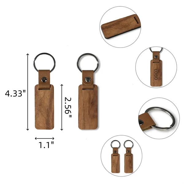 Wood Key Ring Holder for Car or House Keys