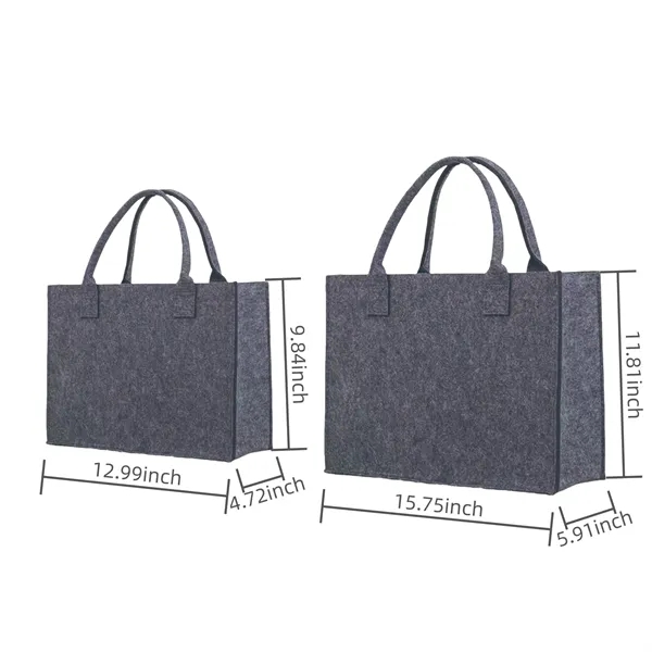 High Capacity Eco-Friendly Foldable Tote — Felt Cloth — Gray
