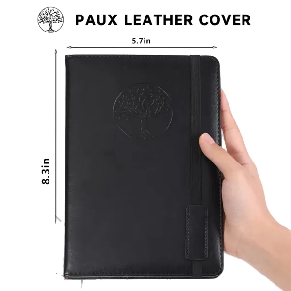 A5 Cream Paper Business Writing Journal — Pu — Black