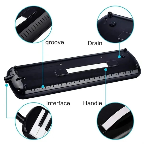 ABS Alloy 32-Key Pianica with Tube and Drainage