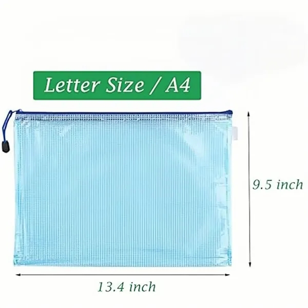 Clear PVC Mesh Pouches with Smooth Zippers