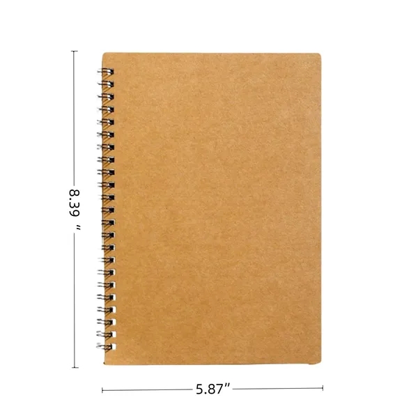 Rubberized Cover Eco Notebook with 60 Lined Sheets — Kraft Paper — Light Brown