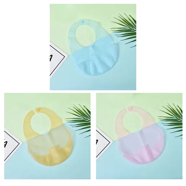 Soft Silicone Baby Bib with Spill Proof Pocket