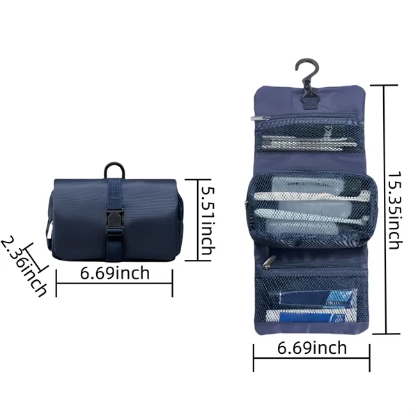 Mesh Lined Travel Toiletry Organizer with Multiple Pockets