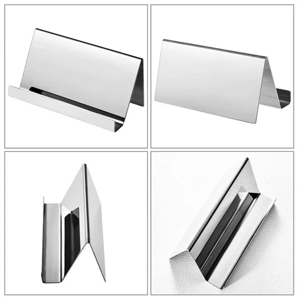 Business Card Holder and Phone Stand in 304R Steel