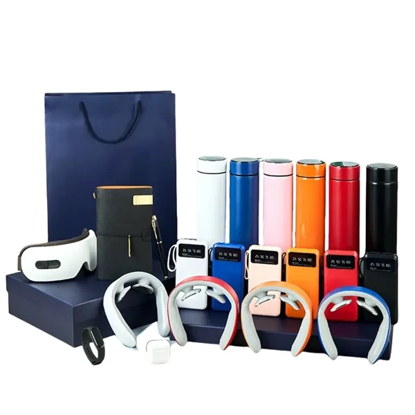 2 Piece Gift Set With LED Thermos and Cervical Massager