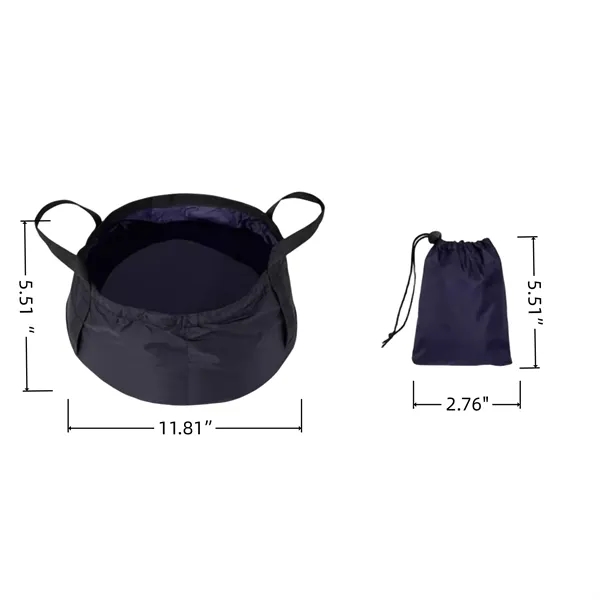 Durable Plastic Folding Bowl for Laundry and Travel