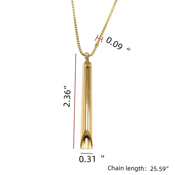 180ml Cuban Titanium Steel Necklace With Whistle