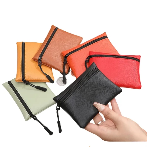 Palm Size PU Coin Case with Built In Keyring