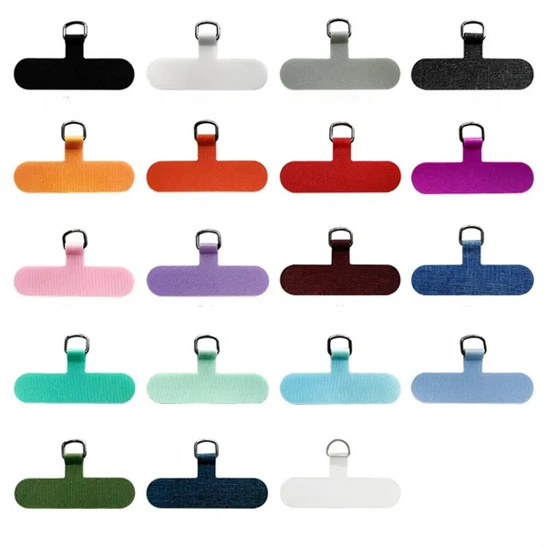 Repositionable Adhesive Phone Lanyard Patch — Black