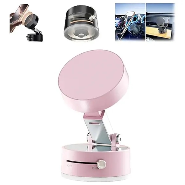 Compact Foldable Magnetic Suction Phone Stand — Abs — White