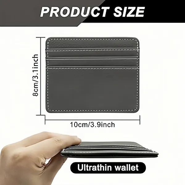 Durable Card Wallet with Three Card Slots and ID Storage