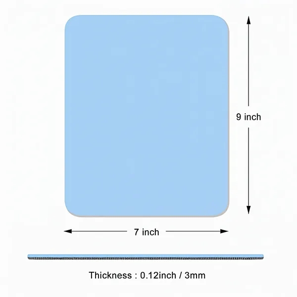 Square Rubber Mouse Pad, 3mm Cushioned, 10.2 x 8.3 Inch