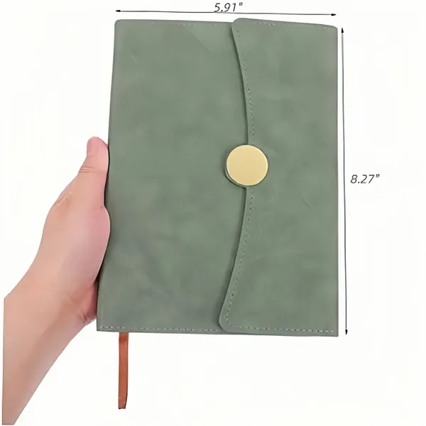 Portable A5 PU Leather Organizer Notepad — 304 Stainless Steel — Blue