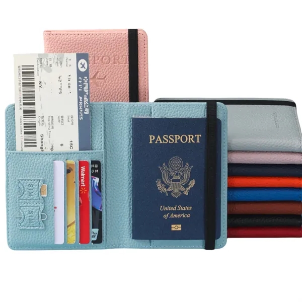 Water Resistant PU Leather RFID Passport Organizer