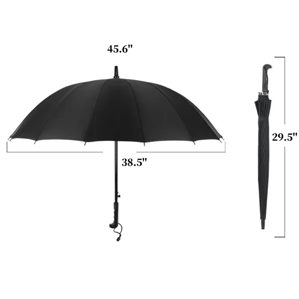 45 Inch Compact Travel Umbrella With 16 Fiberglass Ribs