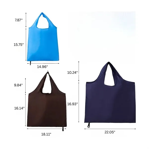 3 Pack Polyester Reusable Tote Bags, Assorted Sizes