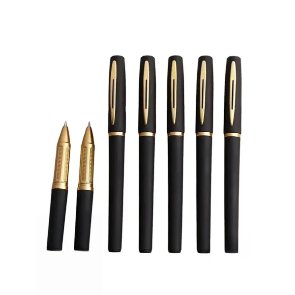 Ergonomic Black Ink Pen with Cushioned Grip