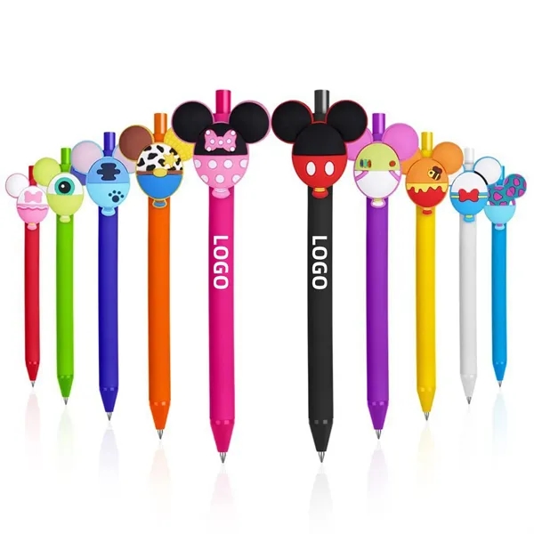 3D Mouse Head Retractable ABS Plastic Pen