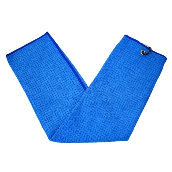 Fast Drying Waffle Weave Golf Towel 16 x 24 Inch