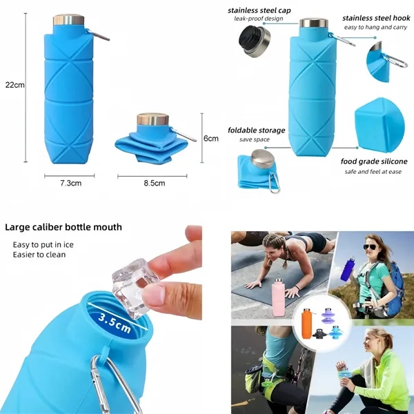 23oz Reusable Food-Grade Silicone Bottle