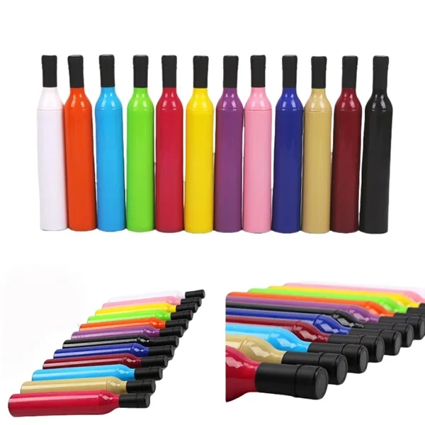58 Inch Wine Bottle Umbrella with 8 Steel Ribs