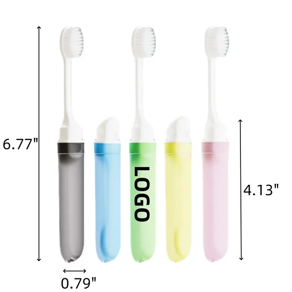 Compact Folding Toothbrush With Ventilated Storage Case