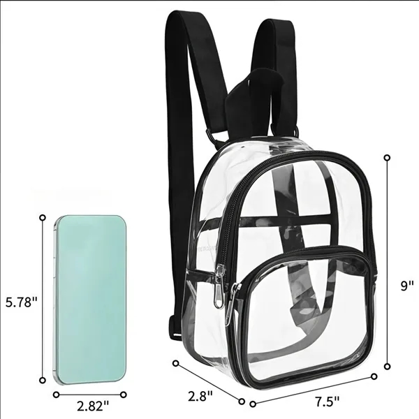 Waterproof Transparent Backpack with Front Pocket