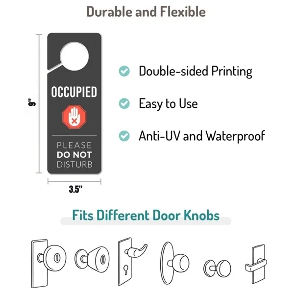 Scratch-Proof PVC Signs for Doors — Leather — Black