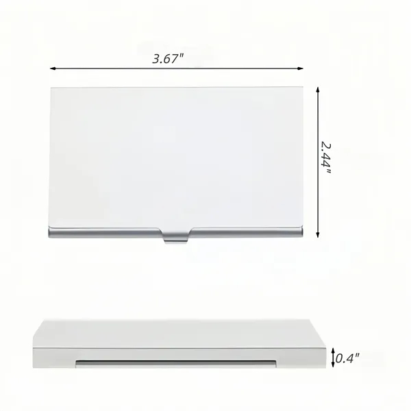 Durable Aluminum Card Holder for Business Cards — Aluminum Alloy — Black