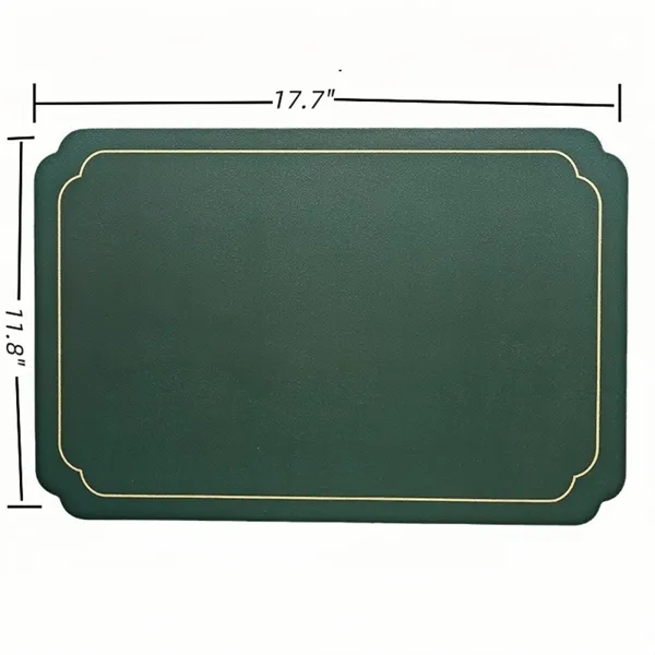 Reversible Faux Leather Table Placemats 17.7 x 11.8 Inches