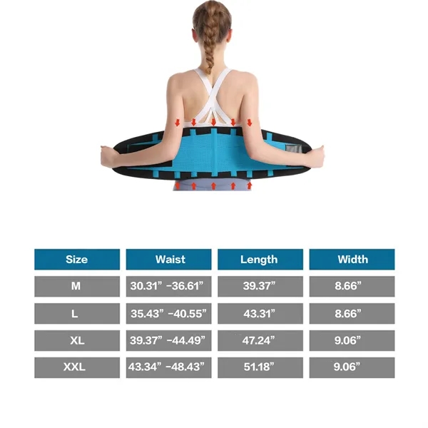Adjustable Lumbar Sports Protection Belt with 4 Bars — Gray