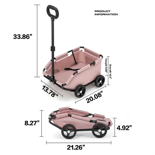 2-in-1 Pet Cabin Shopping Basket Cart with Safety Locks