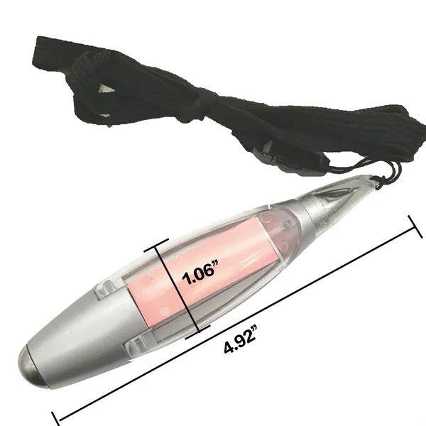 LED Light Pen with Attached Sticky Note Pad