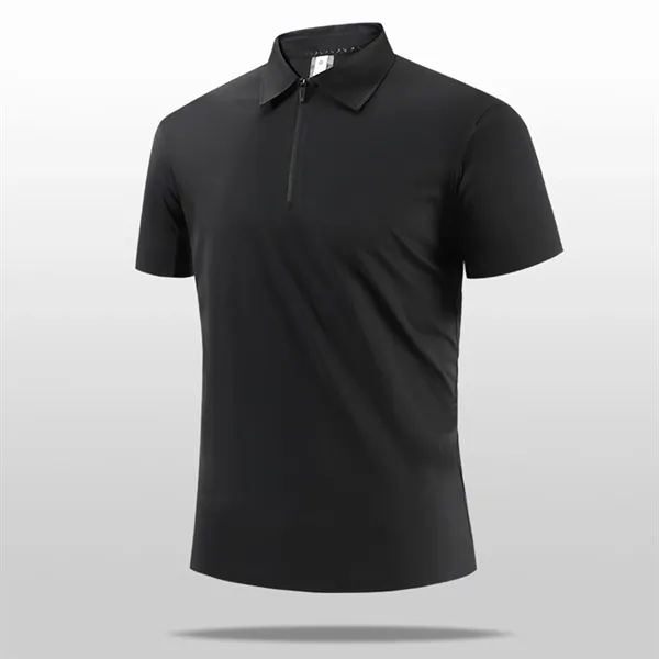Summer Cooling Half-Zip Polo Shirt for Men