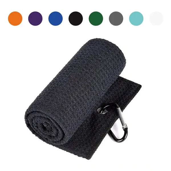 Compact Microfiber Hiking Towel with Carabiner