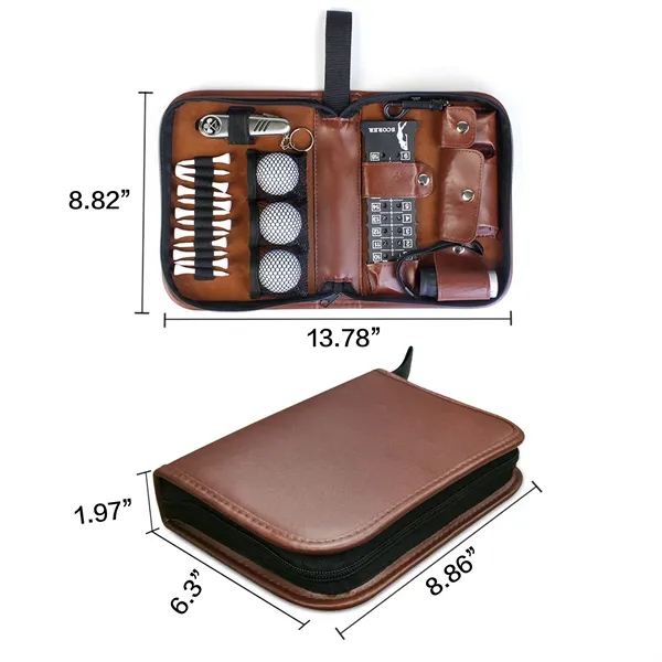 Golf Gear Organizer Pouch with Clear Dividers