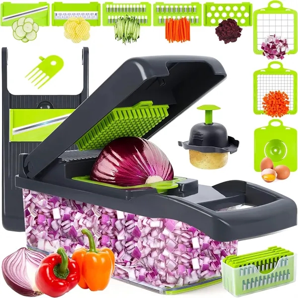 15-Piece Vegetable Slicer Shredder and Chopper Set
