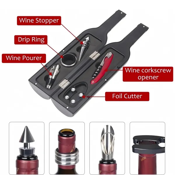 Wine Accessory Set with Corkscrew and Foil Cutter