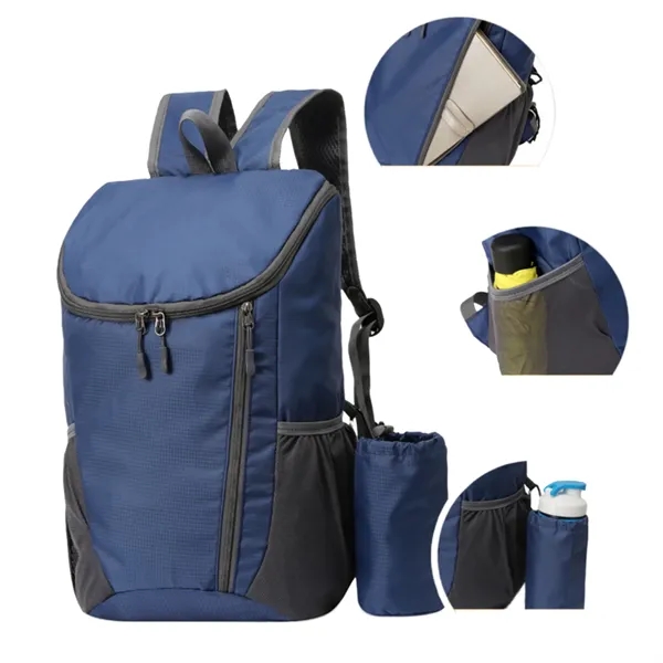 Breathable Mesh Strap Travel Backpack — Nylon — Black