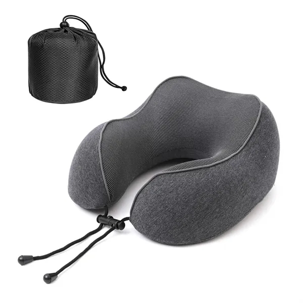 U-Shaped Travel Pillow with Memory Foam Neck Support