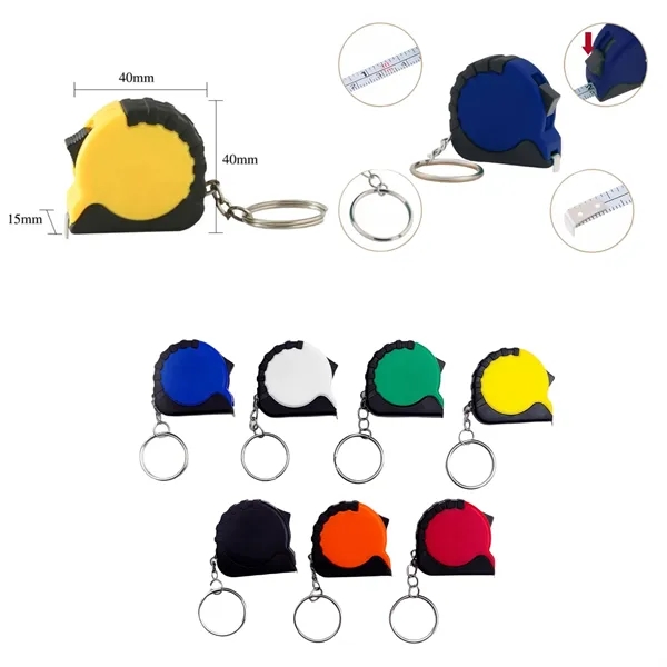 Keychain Tape Measure, 3-Foot ABS and Stainless Steel