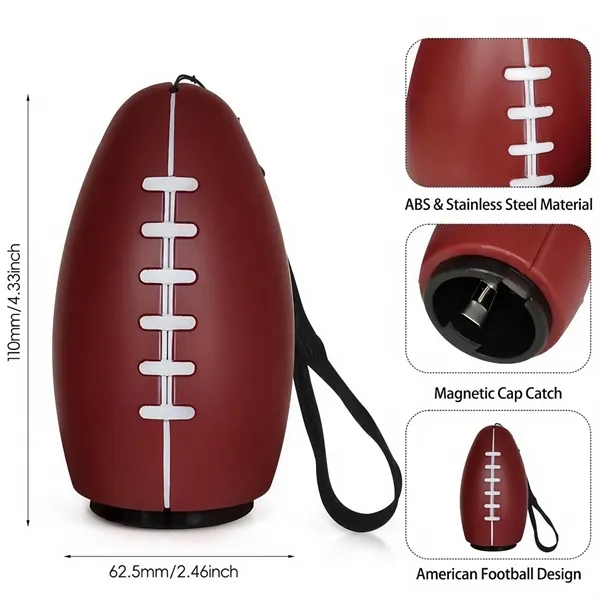 Stainless Steel Rugby Bottle Opener with Magnet
