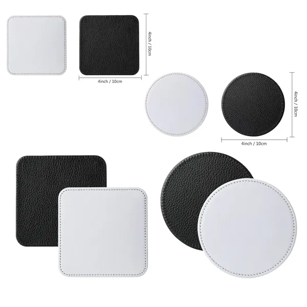 30g PU Leather Coaster for Engraving or Printing