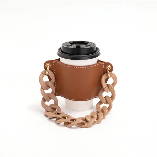 PU Cup Protector Sleeve with Detachable Carry Chain