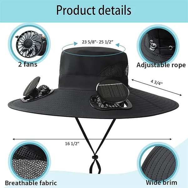 Breathable Wide Brim Hat with Three Wind Speeds