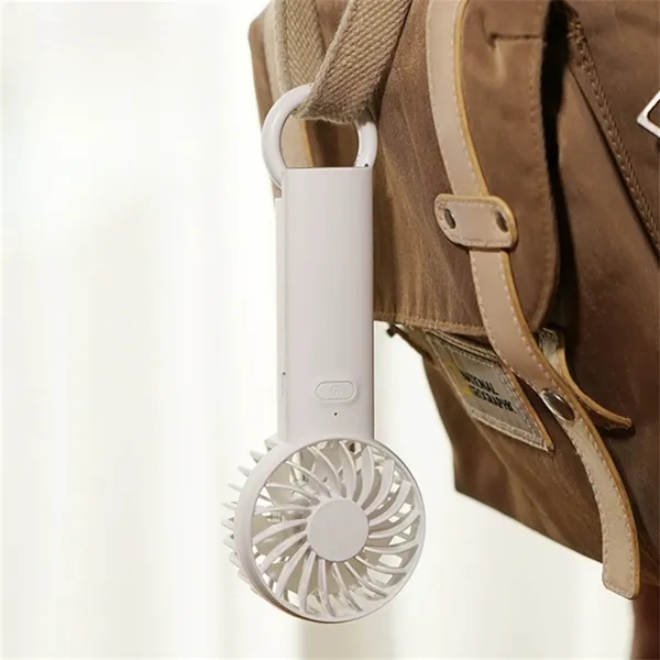 Compact ABS Desk and Handheld Fan with Climbing Buckle